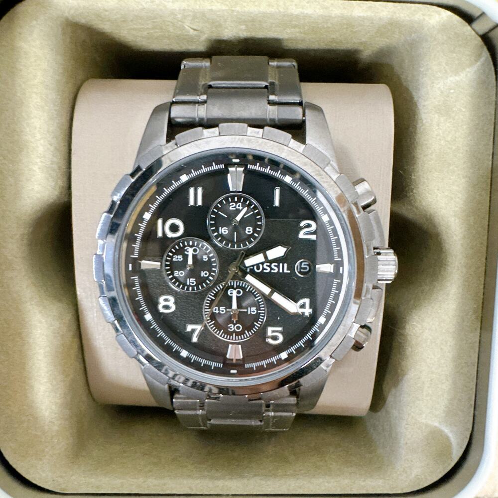 Fossil FS4721IE Dean Fashion Black Dial Stainless Steel Men's Watch - Picture 2 of 6